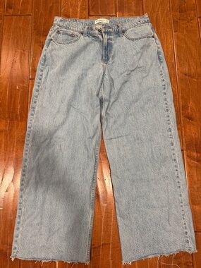 Abercrombie & Fitch Light Wash Wide Leg Jeans